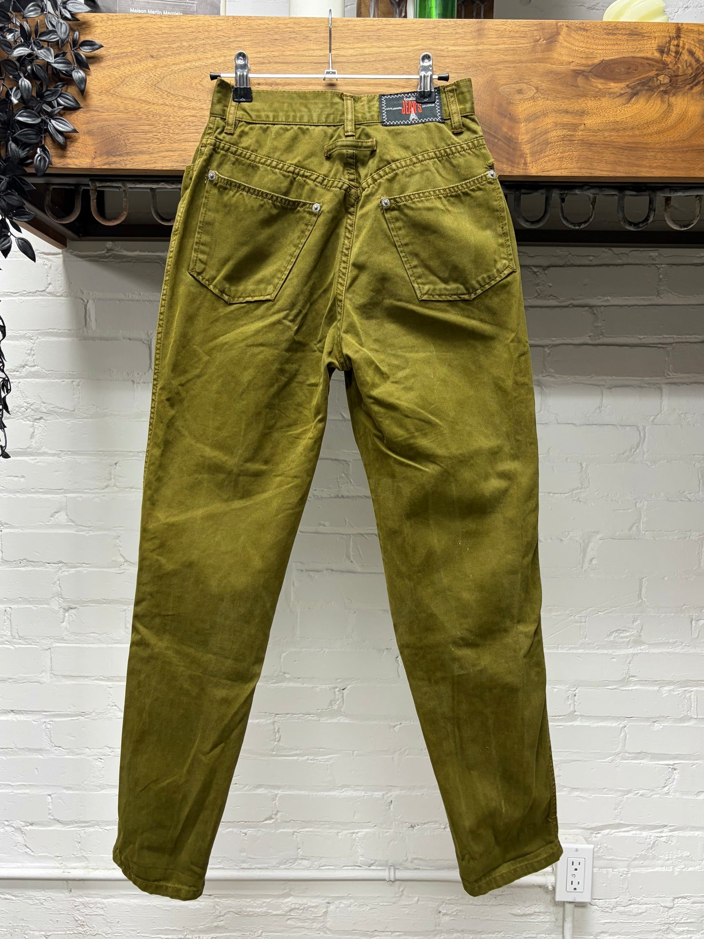 Vintage Jean Paul Gaultier ‘Sailor’ Button Fly Faded Green Denim