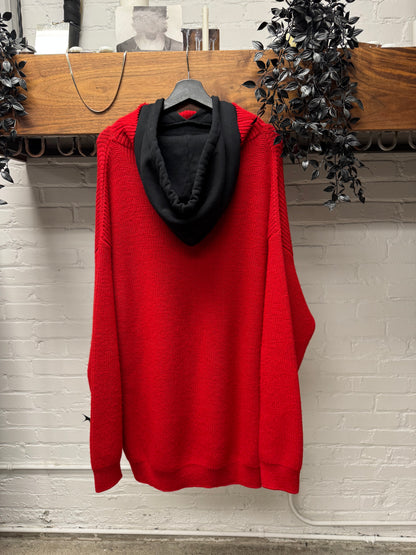 2018 Balenciaga Hybrid Knit/Hooded Sweater