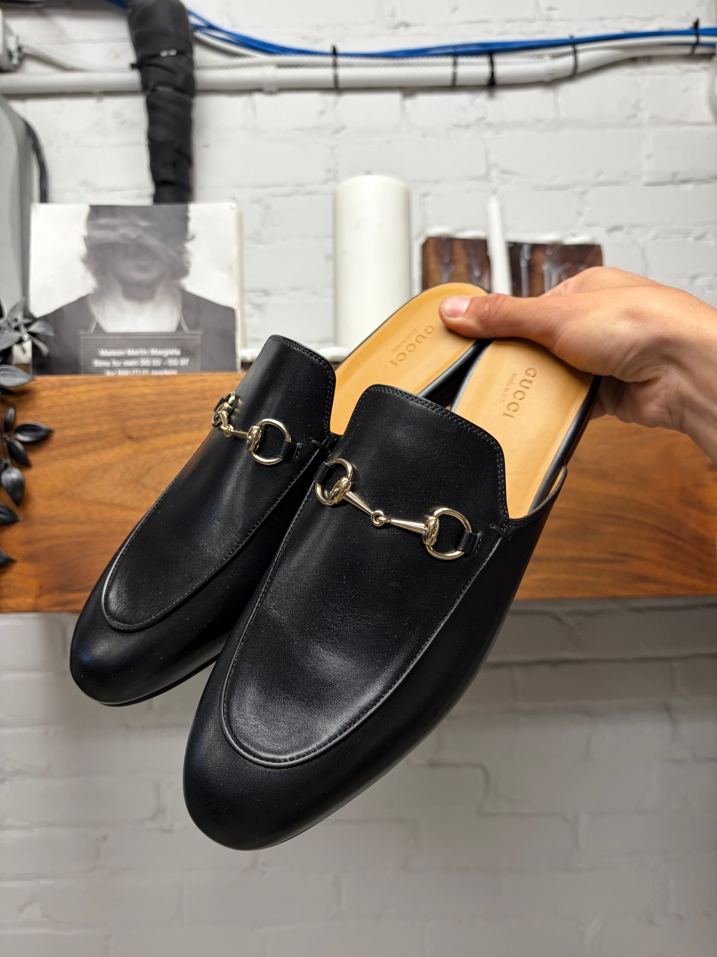 Gucci by Demna ‘Betis Glamour’ Black Leather Horsebit Mules