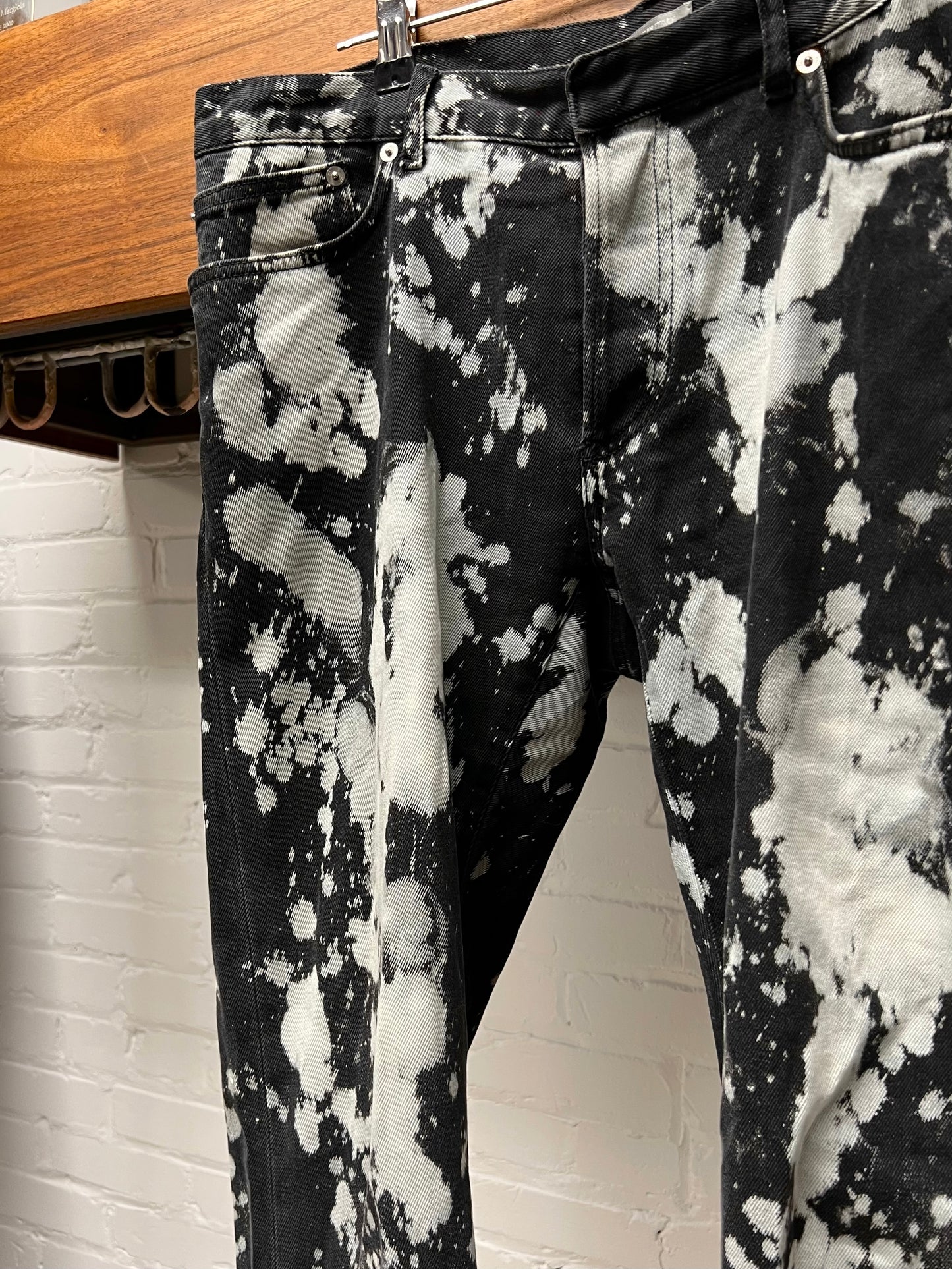 Dior Homme Bleach Distressed Black Skinny Jeans