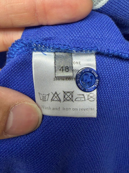 Dior Homme Blue/Grey  ‘Bee’ Embroidered Logo Polo