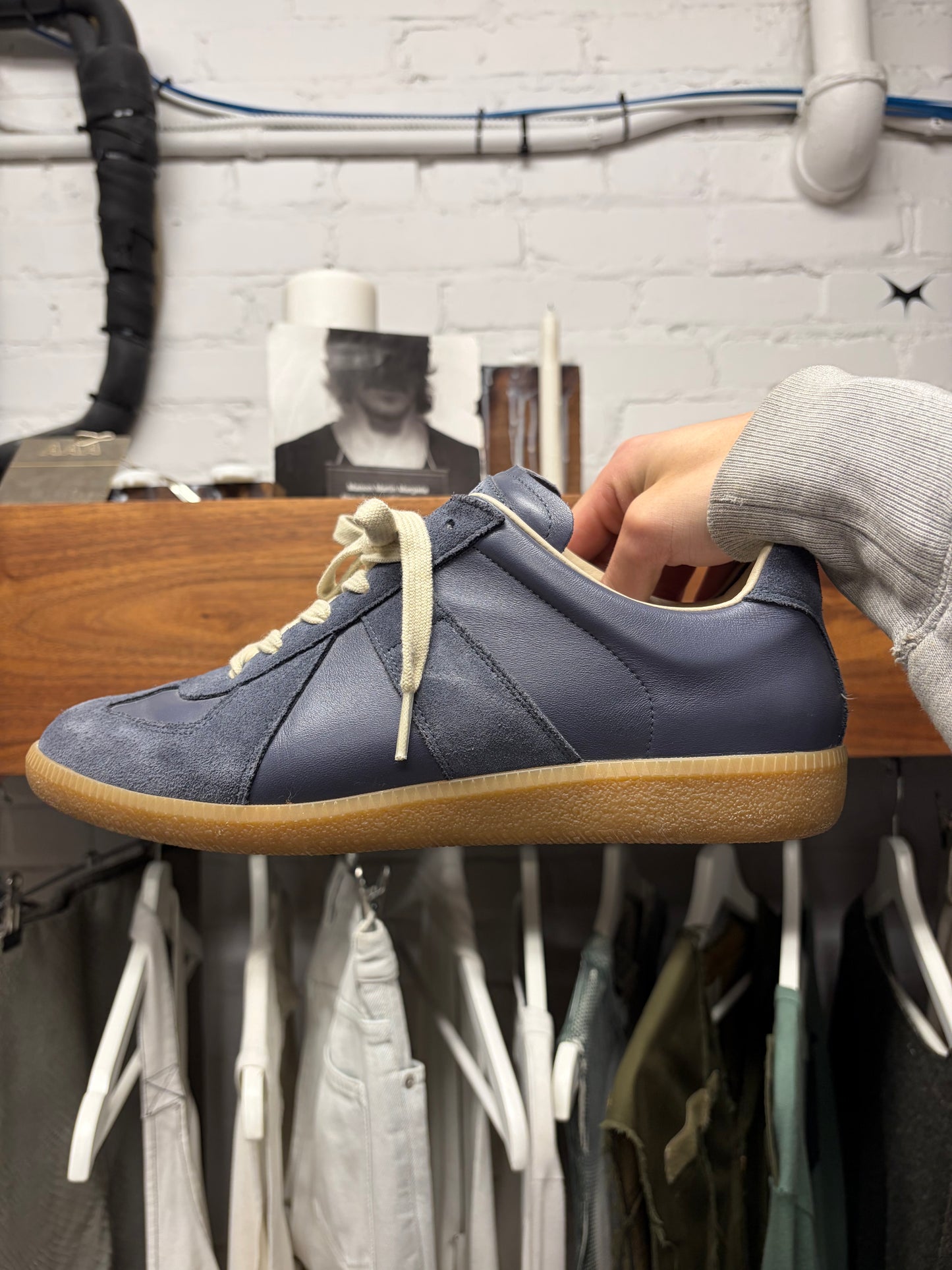 Maison Margiela G.A.T. Indigo Blue/Gum Sole Sneakers