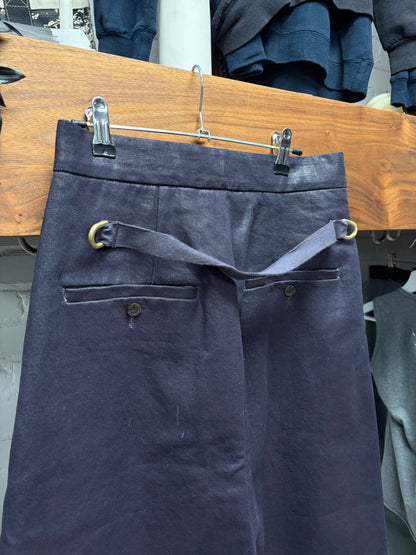 AW2017 Rick Owens ‘Glitter’ Viscontis Coated Plum Wide Leg Denim