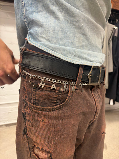 Vintage Chanel 925 Silver Belted Waist Chain