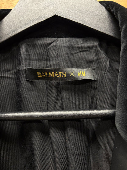 AW2015 Balmain x H&M Velvet ‘Smoking Jacket’ Single Button Blazer