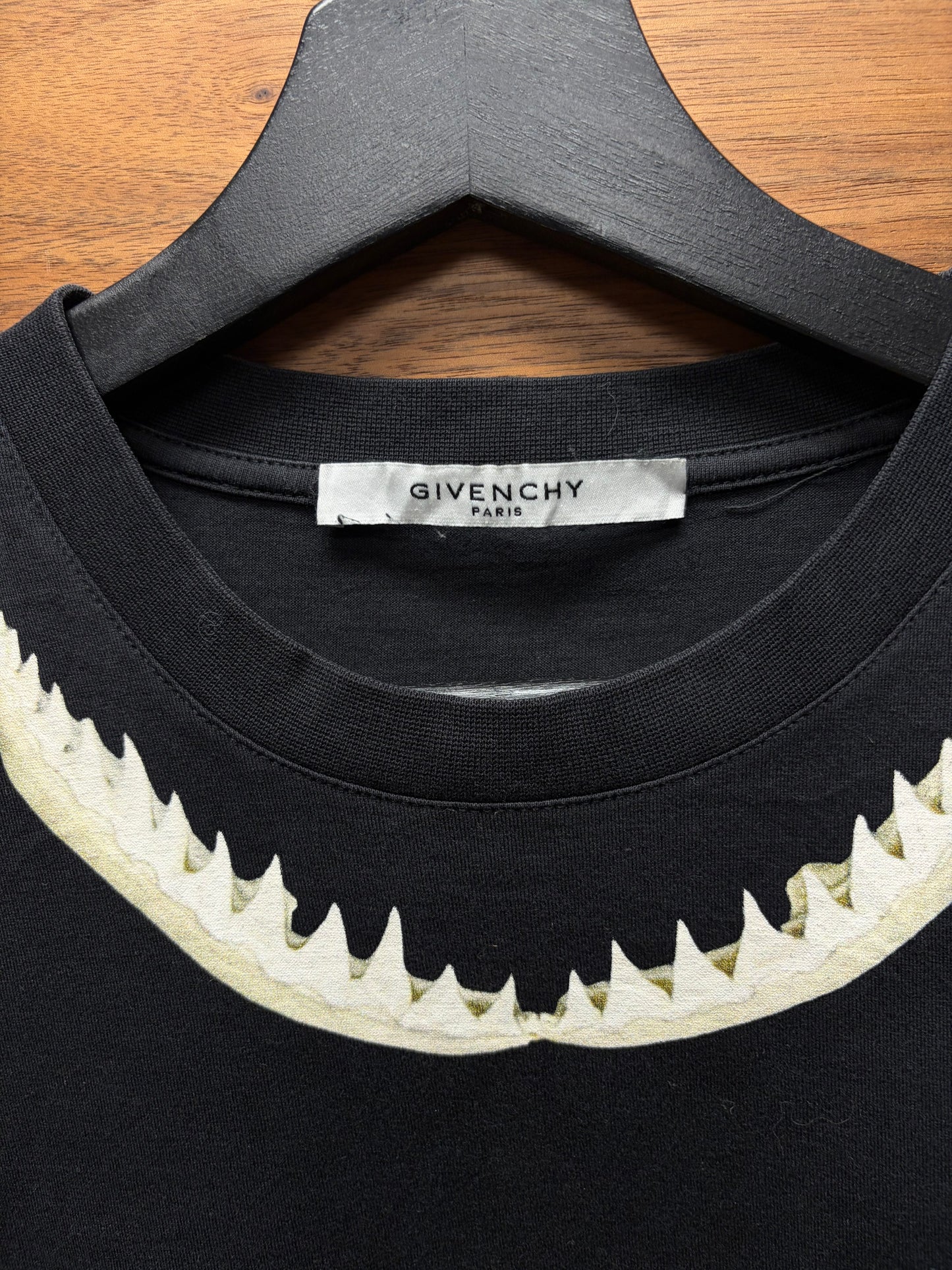 SS2016 Givenchy by Ricardo Tisci ‘Jaws’ Black Graphic T-Shirt