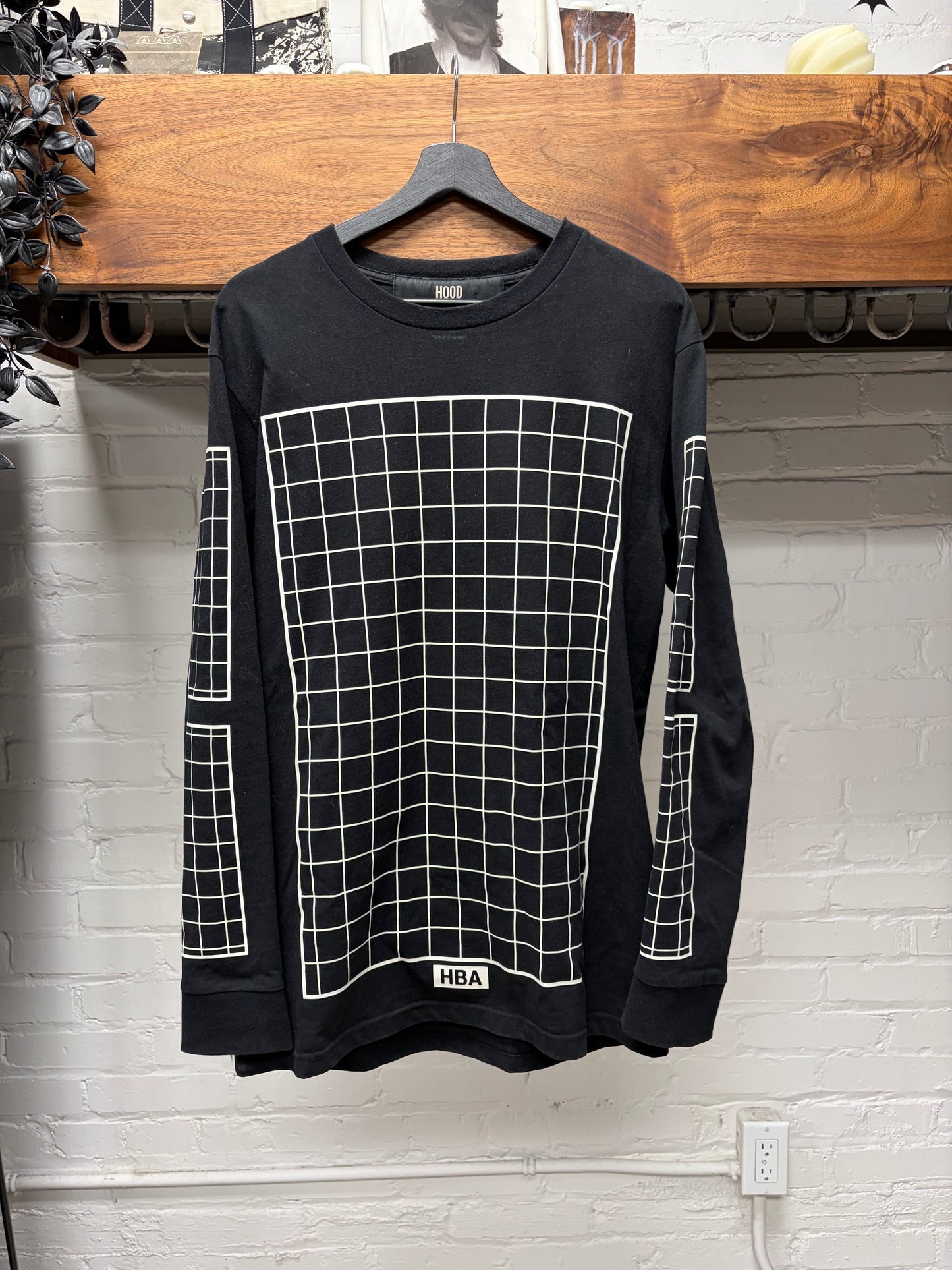 Hood by Air ‘Gridline’ Black/White Long Sleeve Shirt