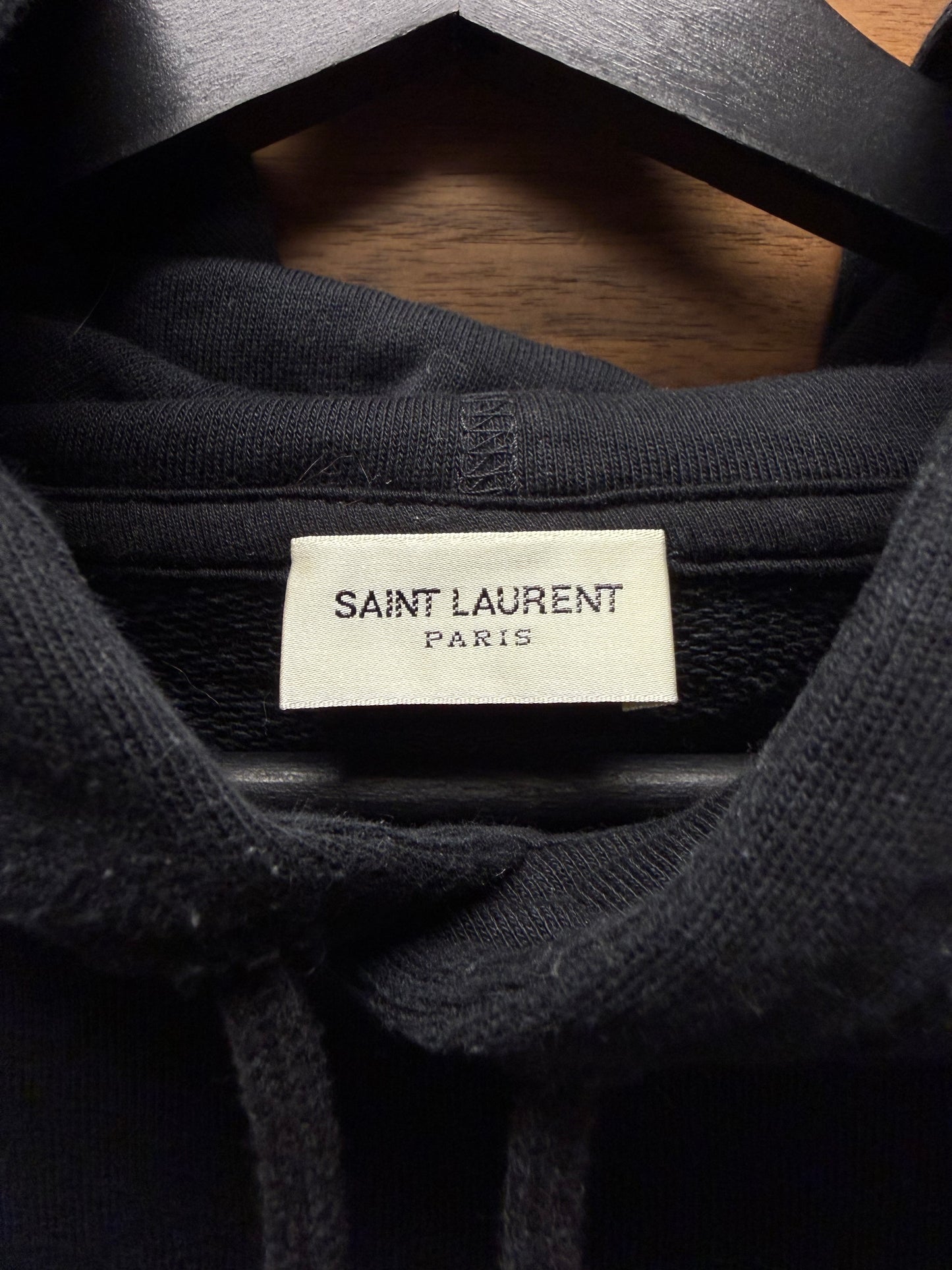 2019 Saint Laurent ‘Jardin Majorelle’ Black/White Pullover Hoodie