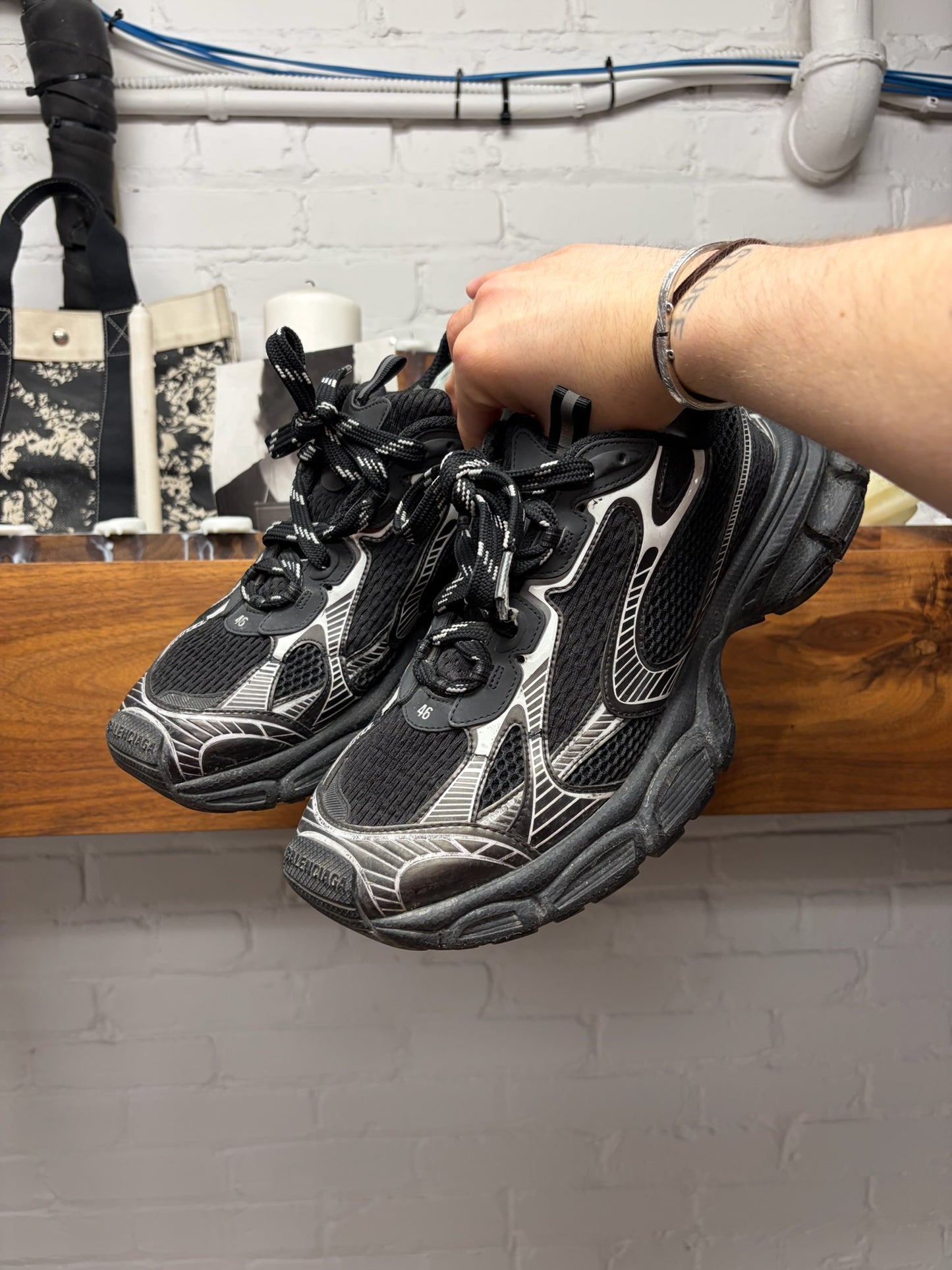 Balenciaga ‘3XL’ Black/Silver Low Top Athletic Sneakers