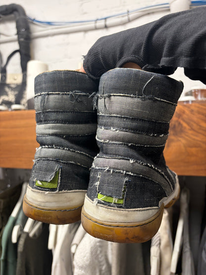 2000s Marithe Francois Girbaud Raw Denim High Top Sneakers