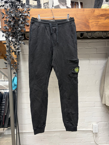 Stone Island Badge Logo Black Sweatpants