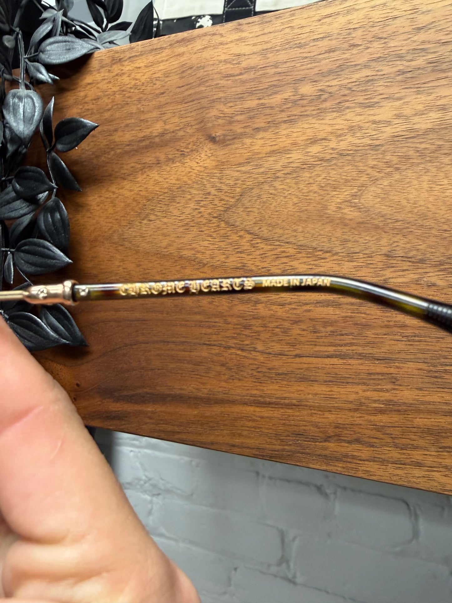 Chrome Hearts ‘Frosted’ 18K Gold Half Rim Glasses Frames