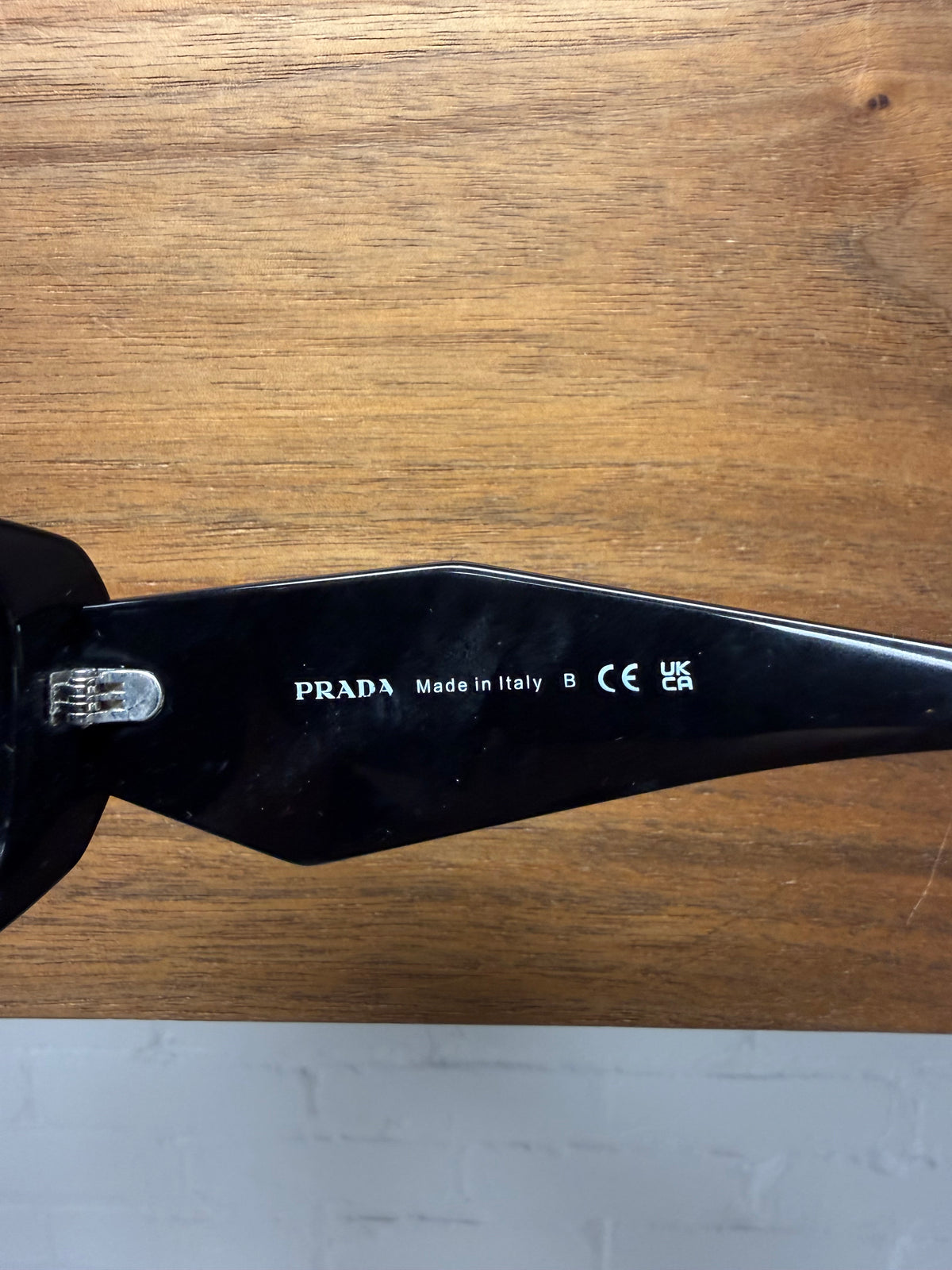 Prada ‘Symbole’ PR 17WS Black Glossy Acetate Sunglasses