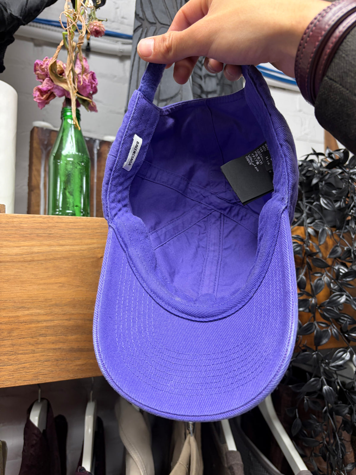 Balenciaga Purple ‘Unity’ Snowboard Logo Purple Strapback Baseball Cap