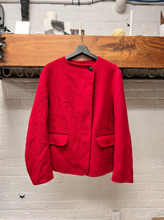 Jil Sander x Uniqlo ‘Double Face’ Collarless Jacket