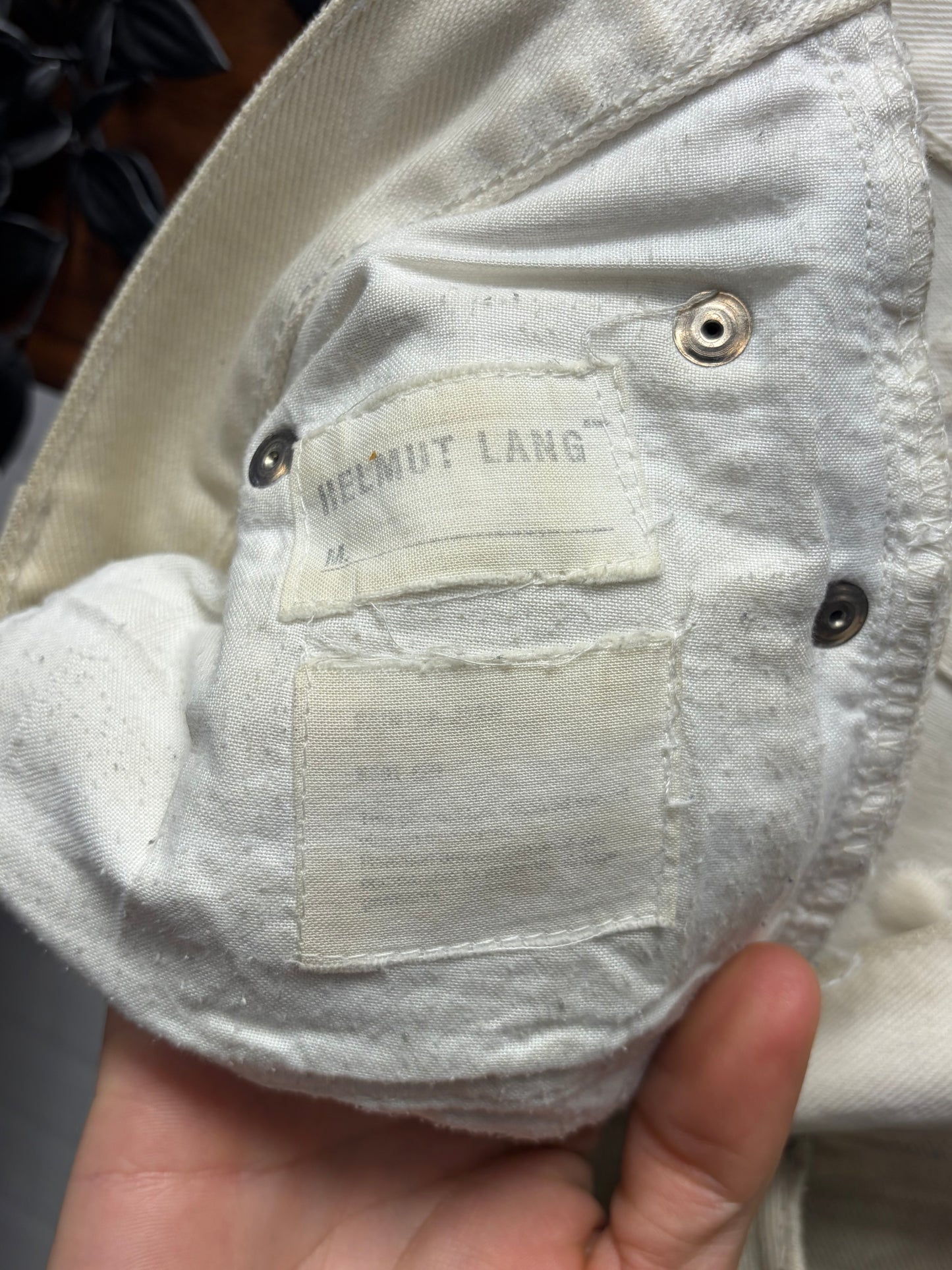 Vintage Helmut Lang ‘Painter’ White Bootcut Denim