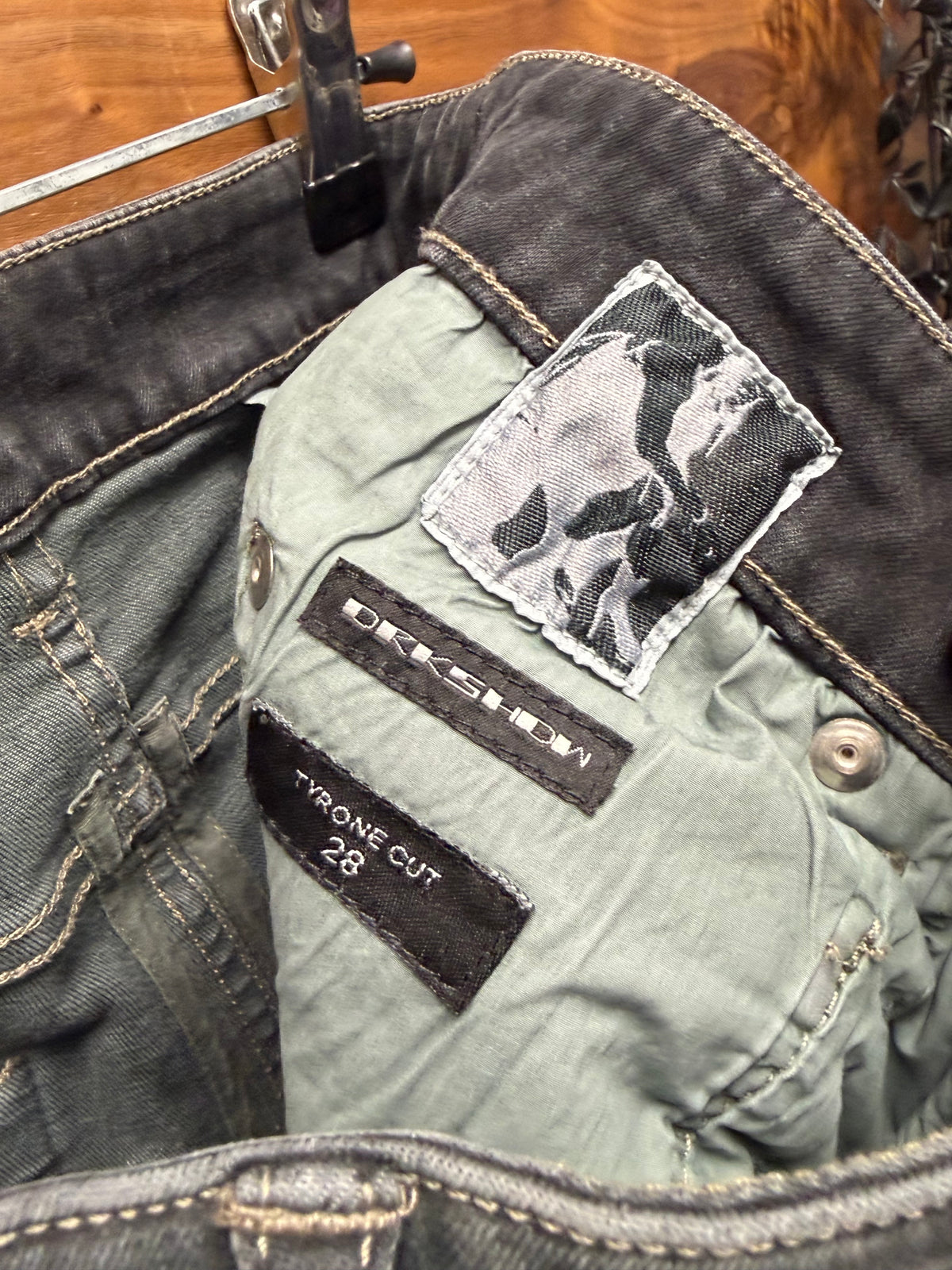 Rick Owens ‘Tyrone’ Bacteria Grey Skinny Jeans