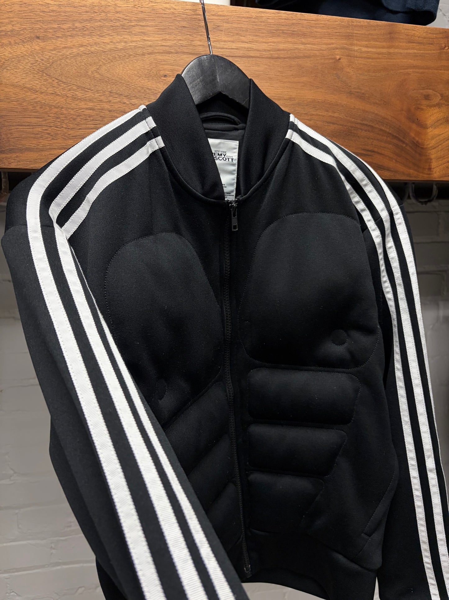 Jeremy Scott x Adidas ‘Muscle’ 3D Black/White Striped Track Jacket