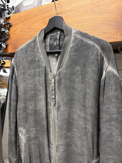 Silent By Damir Doma Silk Washed Grey Bomber Jacket