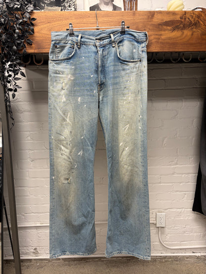Acne Studios ‘Super Baggy’ Paint Splatter Wide Leg Denim