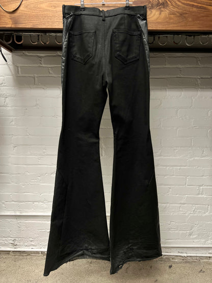 SS23 Rick Owens ‘EDFU’ Flared Bolan Slivered Patchwork Denim