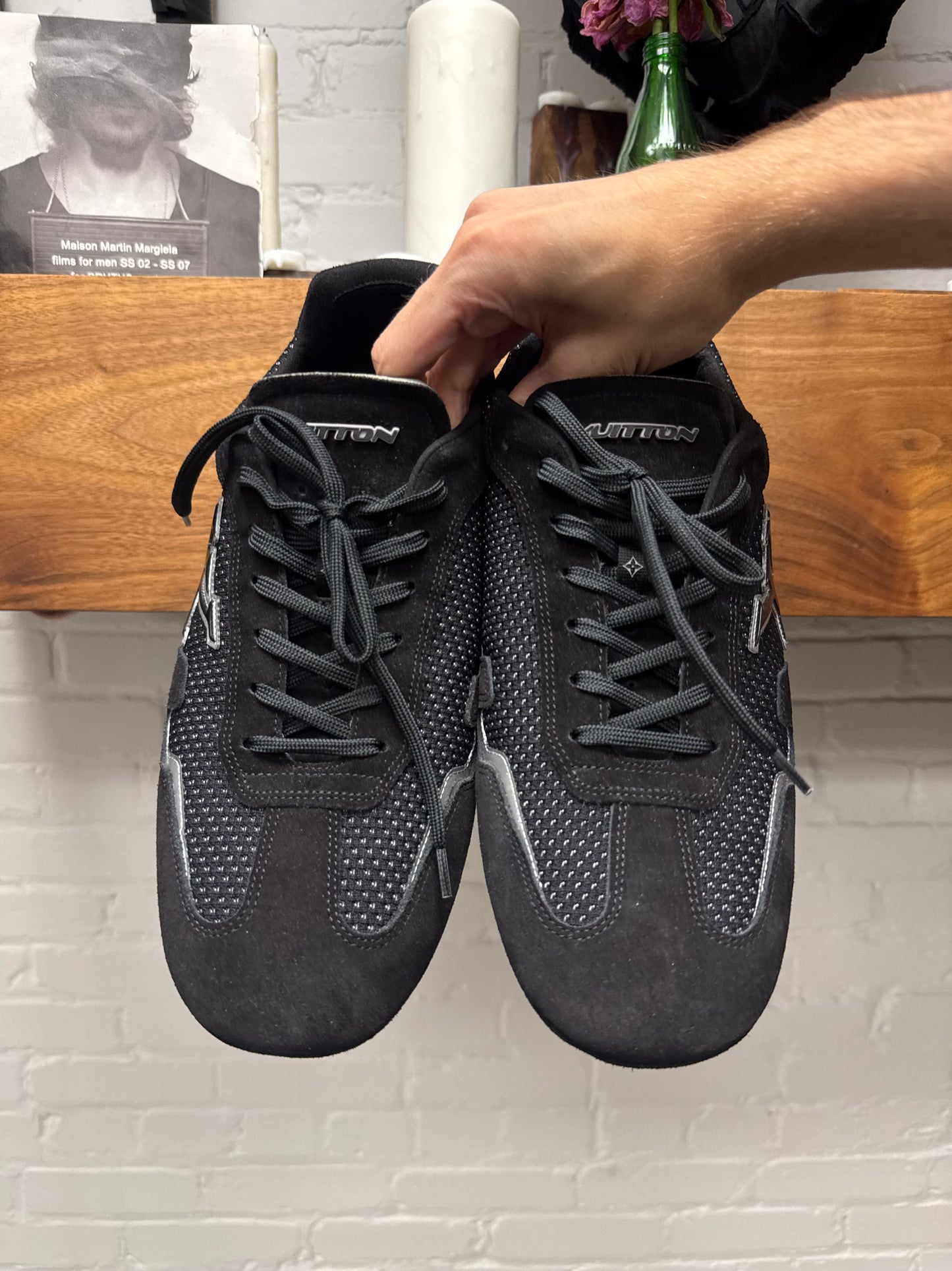 Louis Vuitton ‘Rally’ Black Suede Low Top Sneakers