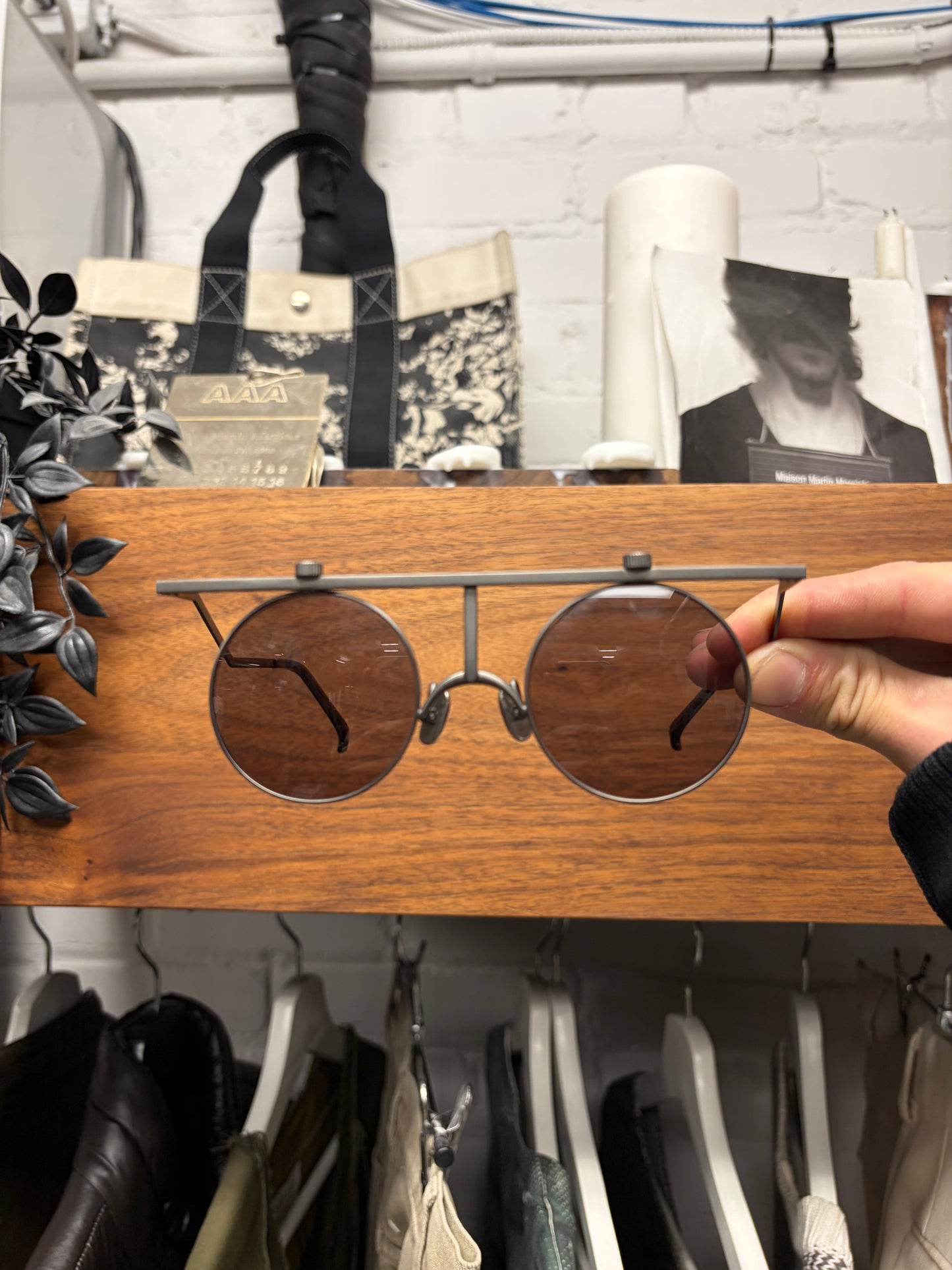 Issey Miyake ‘IM-101’ Circular Lens Sunglasses