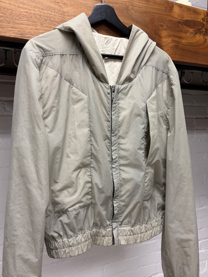 SS2023 Rick Owens ‘Edfu’ Pearl Cropped Fit Ripstop Hooded Jacket