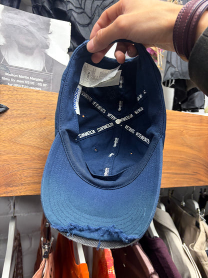 AW2018 Vetements x Reebok ‘Sunday’ Distressed Brim Baseball Cap