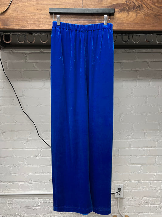 SAMPLE Balenciaga Blue Velour Lounge Pants