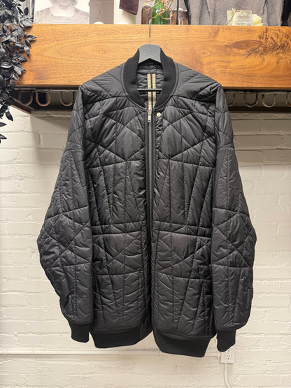 Rick Owens DRKSHDW Quilted Black Jumbo Bomber Jacket