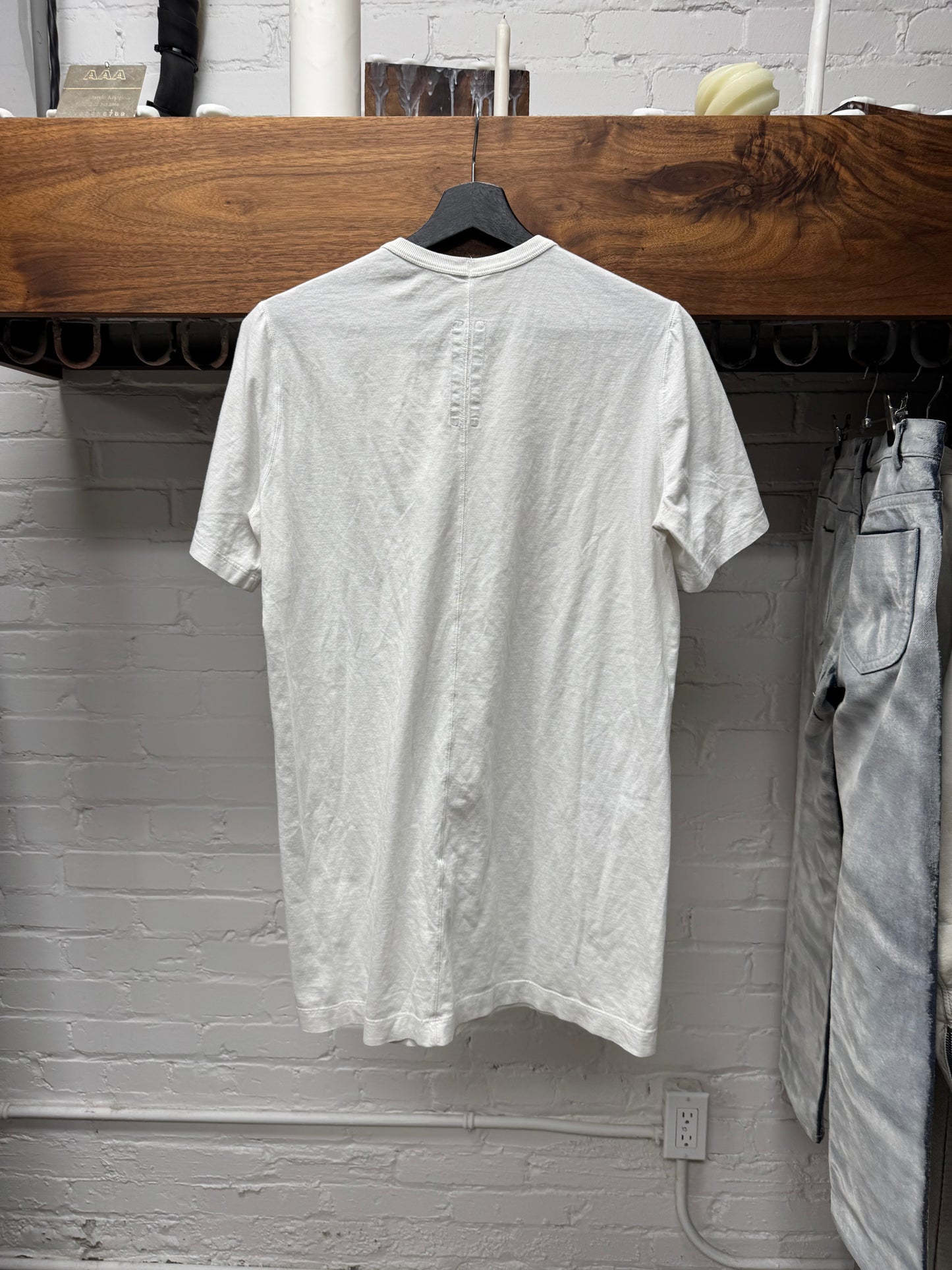 SS2020 Rick Owens ‘Tecautl’ Chalk White Level T-Shirt
