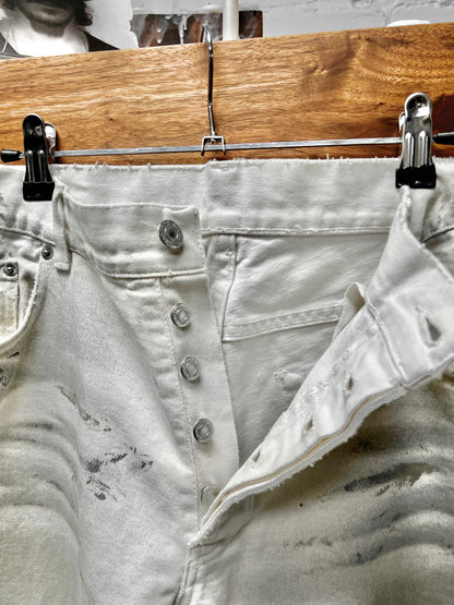 Vintage Helmut Lang ‘Painter’ White Bootcut Denim