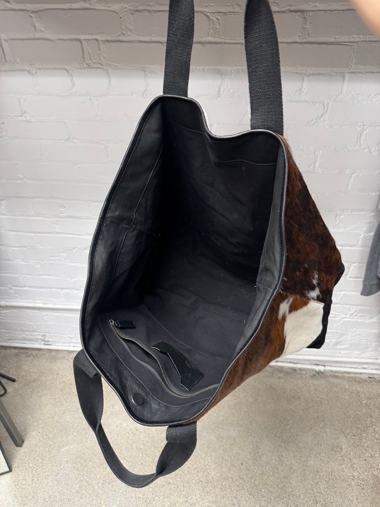 Dries Van Noten ‘Pony-Hair’ Calfskin Leather Cowhide Jumbo Tote Bag