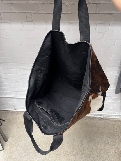 Dries Van Noten ‘Pony-Hair’ Calfskin Leather Cowhide Jumbo Tote Bag