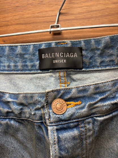 SS2023 Balenciaga ‘Mudshow’ Reverse Pocket Destroyed Wide Leg Denim
