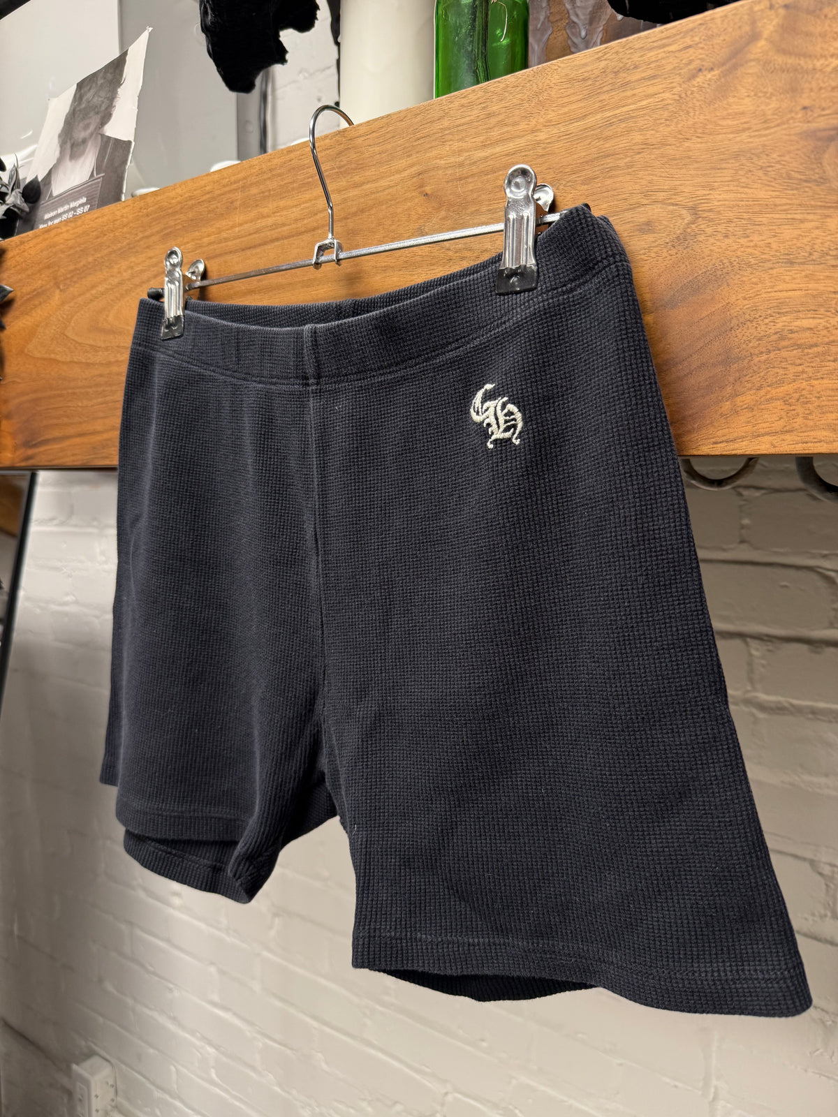 Chrome Hearts Black ‘CH Embroidered Logo Thermal Cotton Shorts