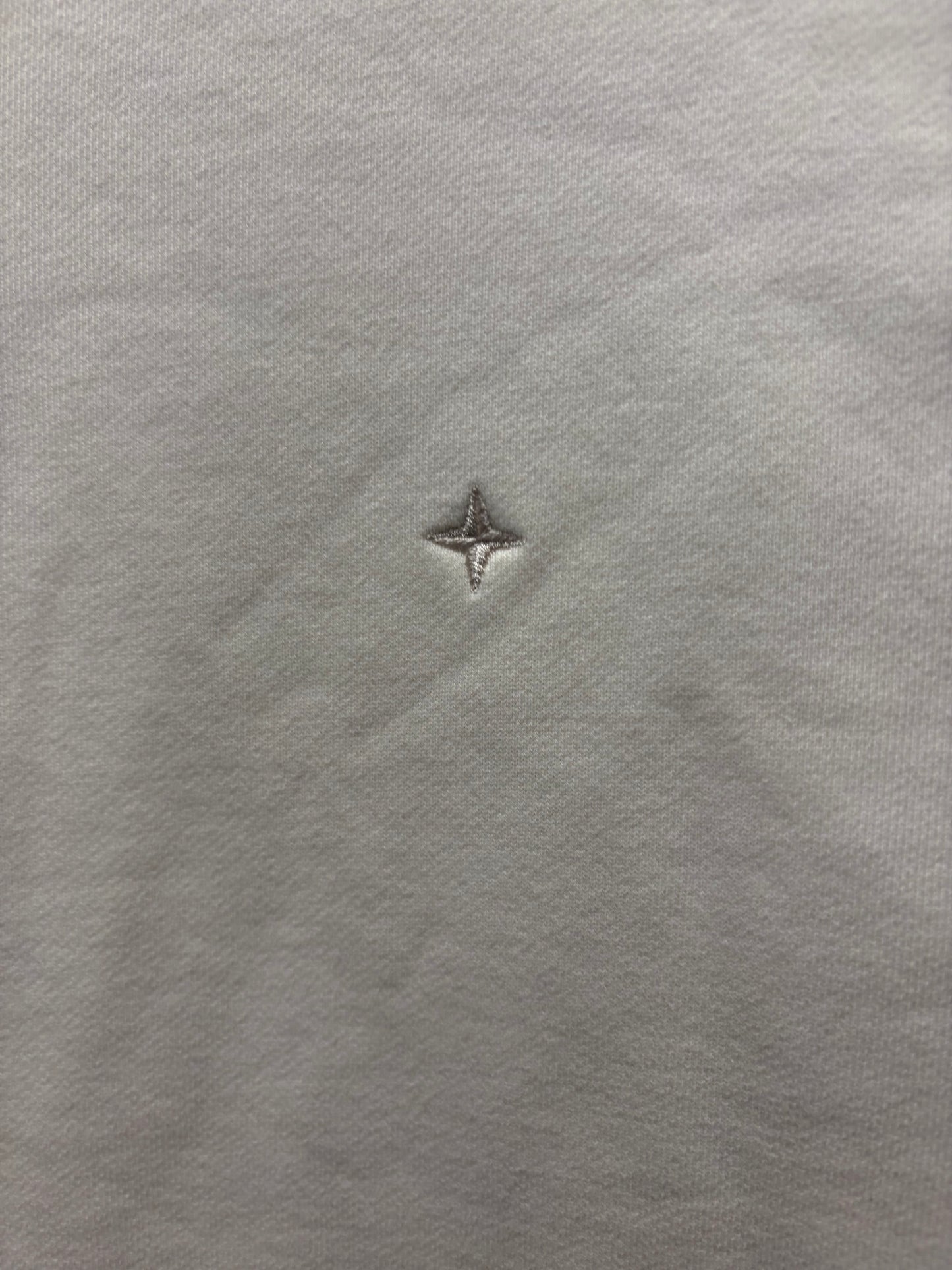 Stone Island Embroidered ‘Star Logo’ Cream White Crewneck Sweatshirt