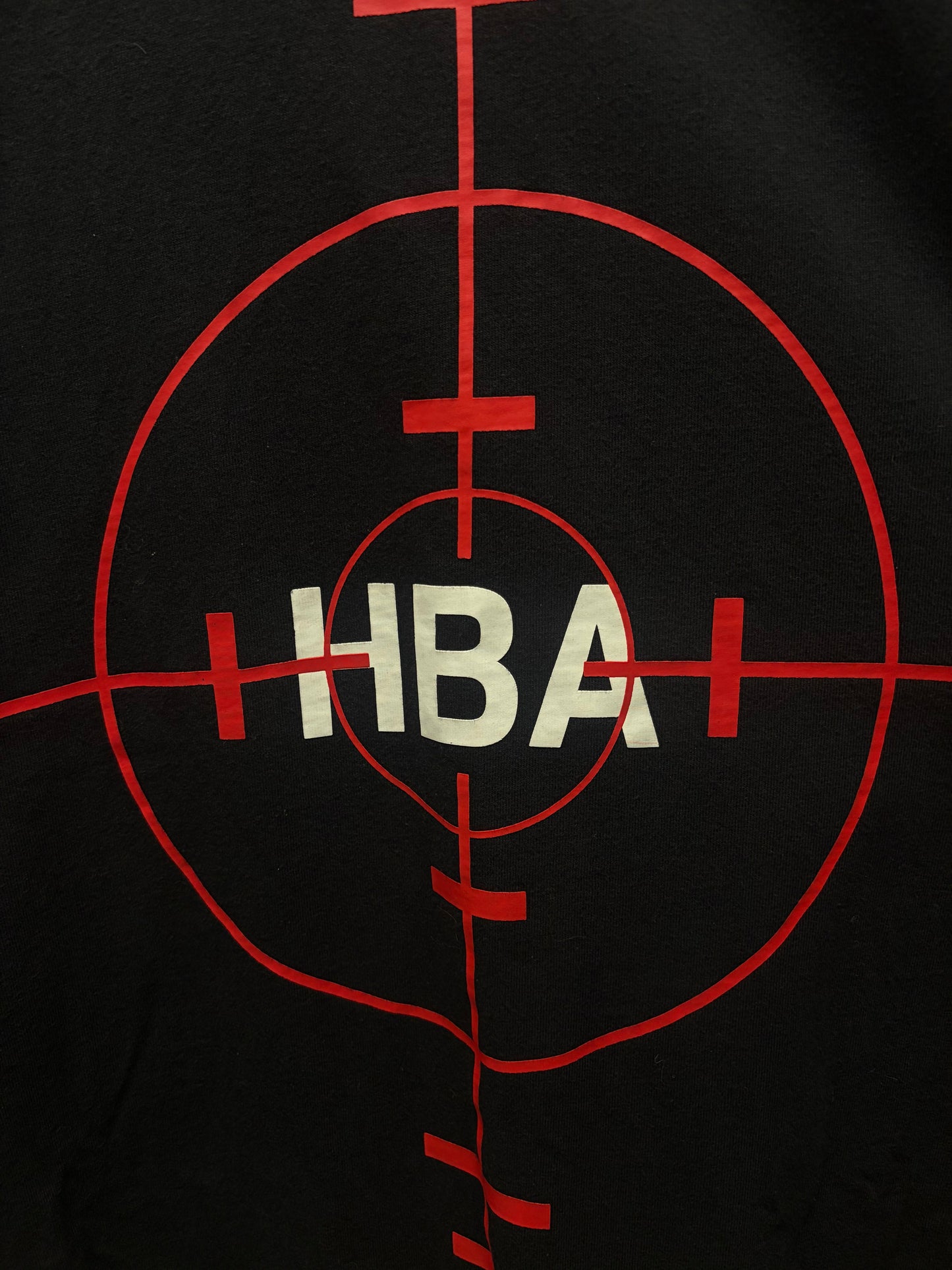 Hood by Air ‘Crosshairs Logo’ Black/Red Long Sleeve Shirt