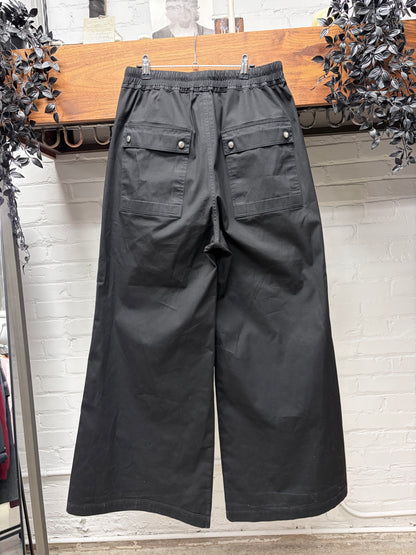 AW2024 Rick Owens ‘Porterville’ Bela Black Wide Leg Pants