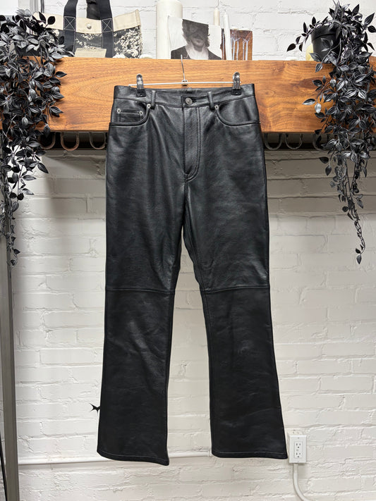 SS2023 Balenciaga ‘Garde Robe’ Leather Flared Leg Pants
