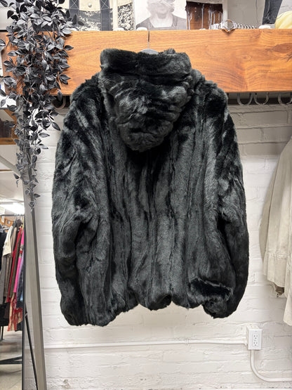 AW2024 Supreme Black Faux Fur Goretex Jacket