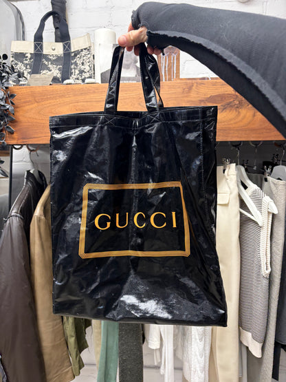 Gucci ‘Montecarlo’ Black Vinyl Tote Bag