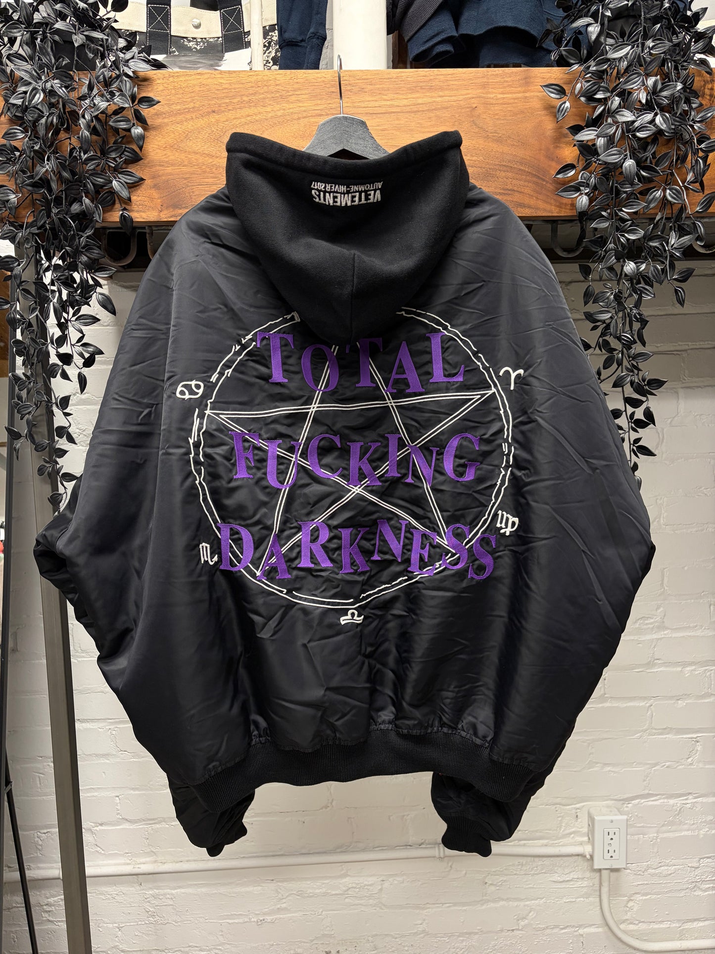 AW2017 Vetements Pour Homme ‘Total Fucking Darkness’ Bomber Jacket