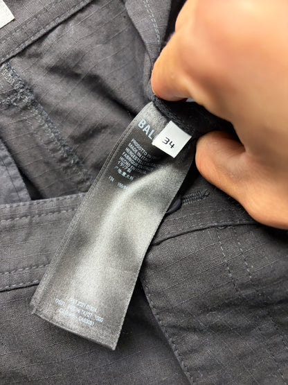 2021 Balenciaga Convertible Ripstop Black Cargo Skirt