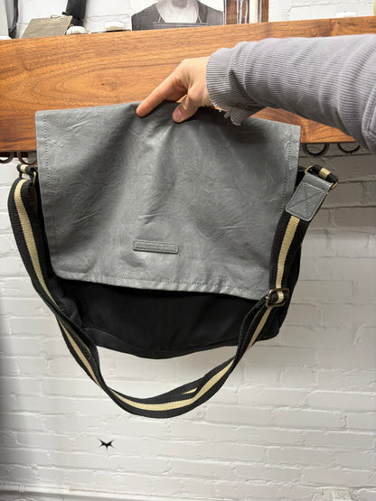 Marithe Francois Girbaud Leather/Canvas Crossbody Messenger Bag