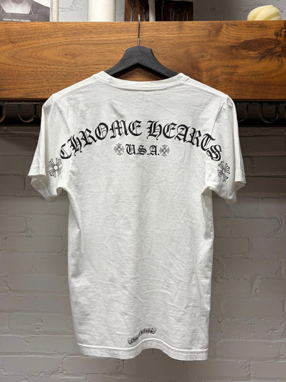 Chrome Hearts ‘Script Logo’ White Short Sleeve Shirt