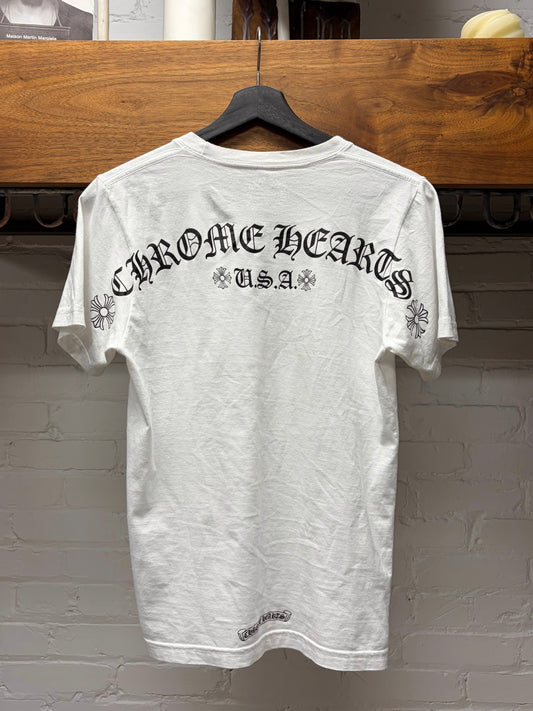 Chrome Hearts ‘Script Logo’ White Short Sleeve Shirt
