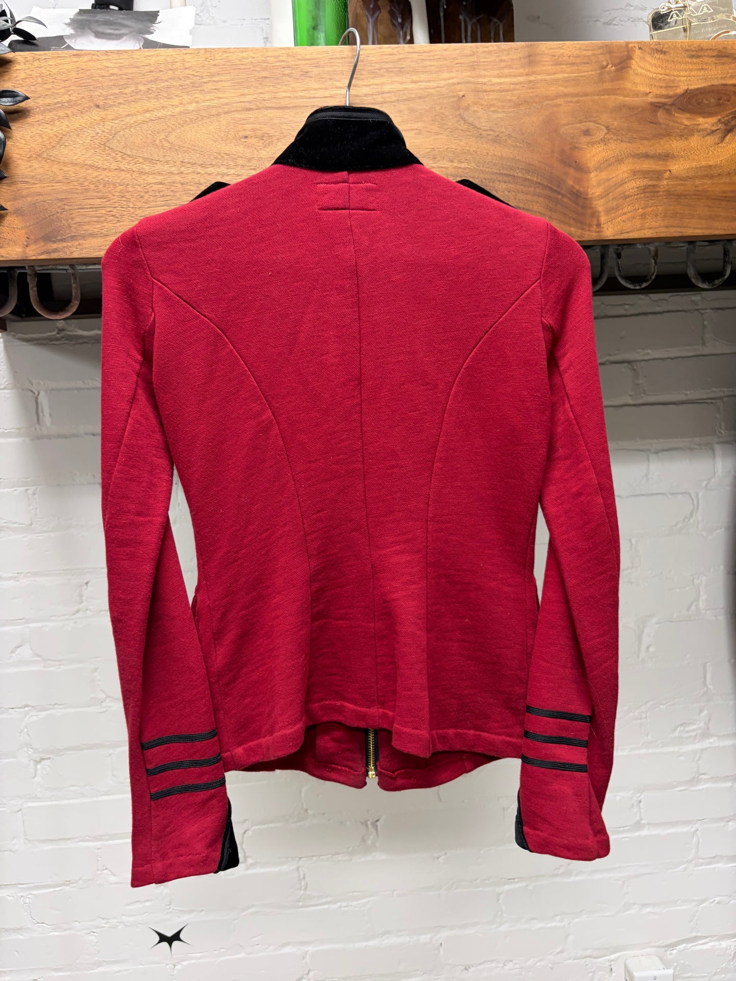Ralph Lauren Denim & Supply Co ‘Napoleon’ Red/Black Velour Jacket