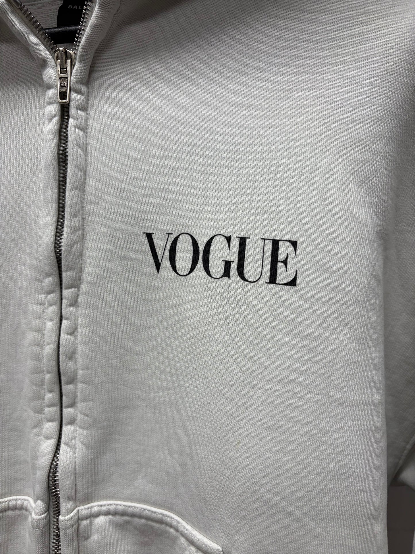 SS2024 Balenciaga x Vogue White Zip Up Hoodie